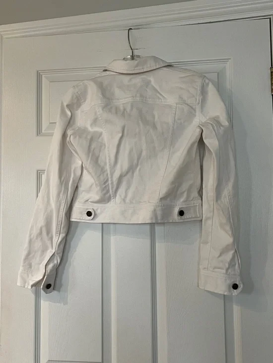 Ralph Lauren White Women's Denim Jacket with Button Front - Picture 3 of 3